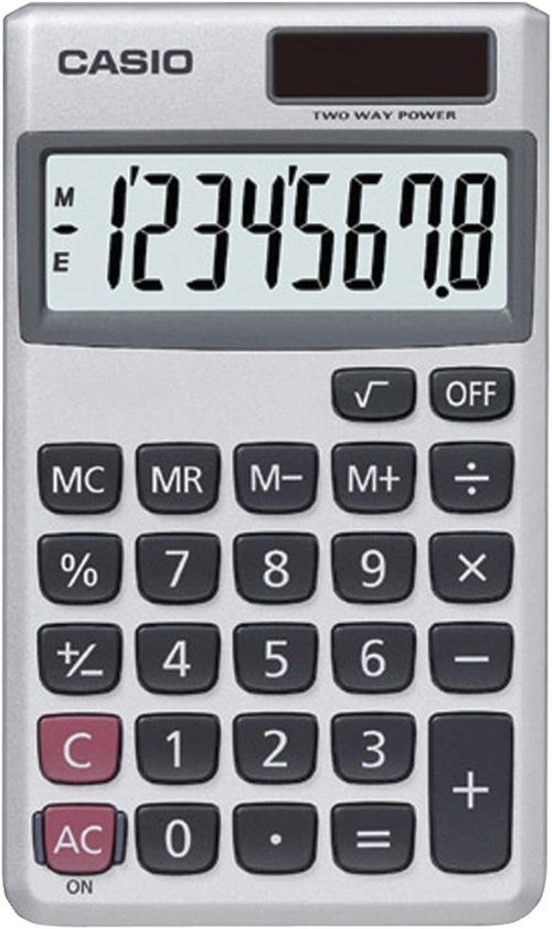 Casio SL-300SV Desktop Calculator - Large 8-Digit Display | Compact Size | Ideal for Home & Office