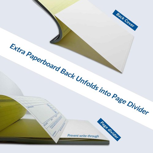 Harfesto Repair Order Book, 2 Part Carbonless Job Work Order Forms - White/Yellow, 5-7/10 x 8-1/4 Inches, Invoice Receipt Book for Small Business, Consecutively Numbered, 400 Sets (8 Packs)