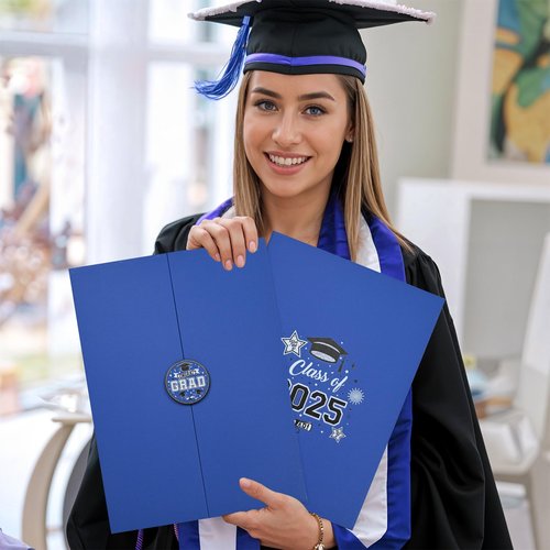 Graduation Decorations 2025 Blue Silver Graduation Guest Book to Sign Class Of 2025 Signature Guestbook Alternative Party Gifts Keepsake Congrats Grad Invitations Memory Card Board College High School