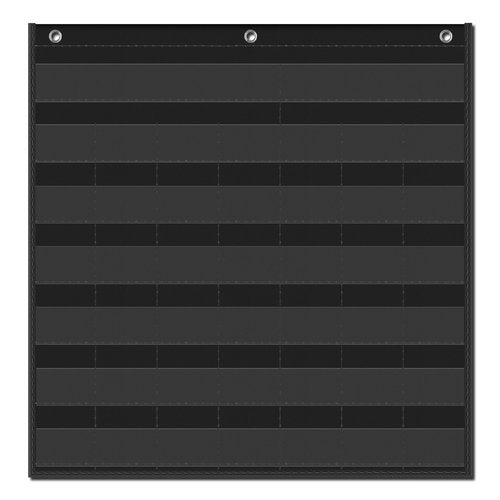 EAMAY Classroom Monthly Calendar Pocket Chart for 2.75 * 2.75 Cards,Homeschool Supplies and Classroom Must Haves! Only Chart(Black)