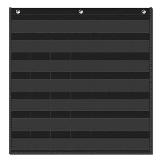 EAMAY Classroom Monthly Calendar Pocket Chart for 2.75 * 2.75 Cards,Homeschool Supplies and Classroom Must Haves! Only Chart(Black)
