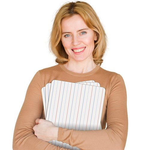 Dry Erase Boards 25 Pack, Double Sided Small Whiteboards with Lines for Kids, Students, Teacher & Classroom Pack, 9"x12" Mini Individual White Boards Lined for Writing Math English Practice