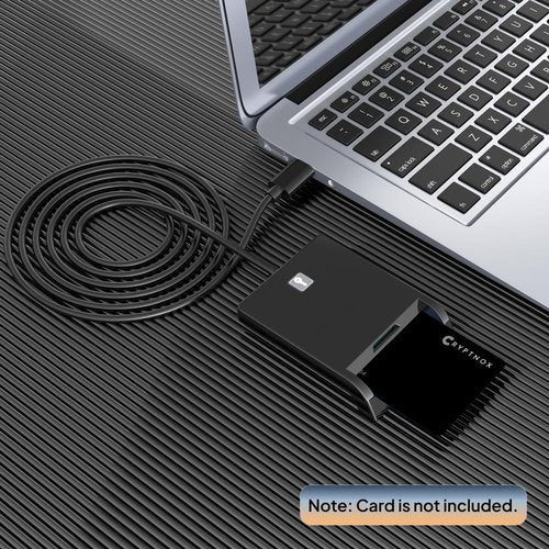 Contact Smart Card CAC Reader - USB C & A | DOD Military Compatible with Windows, Mac OS, Linux