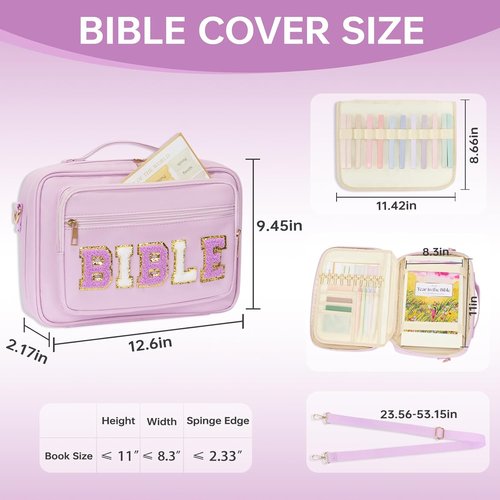 Regine Switzerland Bible Cover Case - Stylish Leather Tote Bag for Women | Perfect Christian Gift