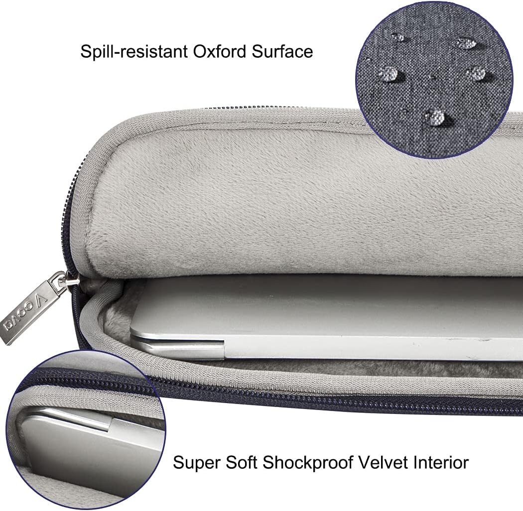 Voova Waterproof Laptop Bag - 13-14 Inch Computer Sleeve with Shoulder Straps & Handle | Black