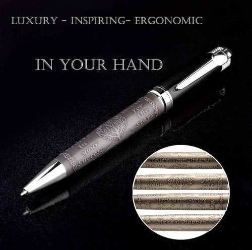 S&R Somit Fancy Pen Bundle of Silver Black and Red Gold with Gift Boxes Valuable Luxury Pen for Business and Office, Executive Gift - Special Engraving & Led Decorative Box