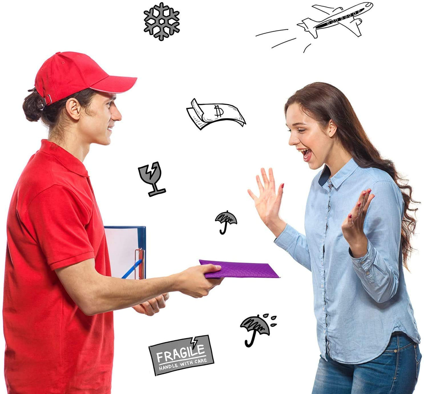 Metronic Bubble Mailers, Pur-ple 4x8, Case of 800, Bulk Poly Bubble Mailers, Shipping Bags, Shipping Envelopes Self-Seal, Mailing Envelopes, Padded Envelopes, Packaging for Small Business, Jewelry