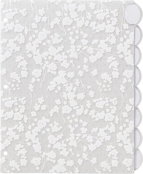 Avery Insertable Style Edge Plastic Dividers - 8-Tab Set with Assorted White Frosted Designs