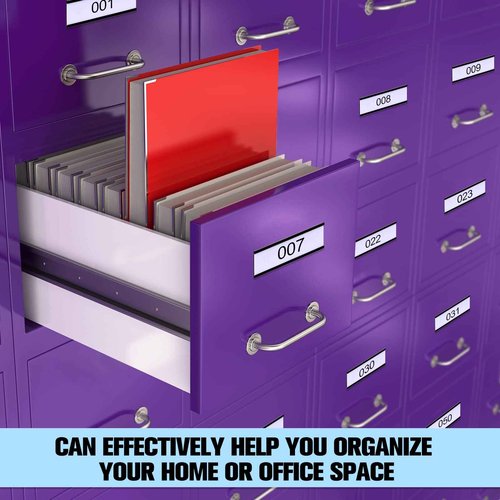 500 Pieces Magnetic Data Card Holders Channel Magnetic Label Holders Labels Racks with Magnets with 500 Protective Films and 1000 Replacement Strips for Metal Racks Shelf Bin (1 x 3 Inch)