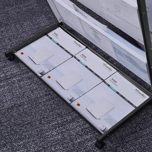 Kroey floor magazine rack brochure display stand for offices and public reception area，literature rack with 4 Universal wheels (59"×27"×14")