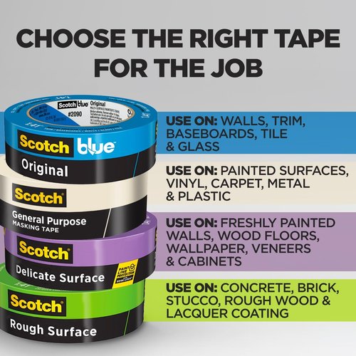 Scotch Greener Masking Tape - Eco-Friendly, 0.94 in x 60 Yards | Perfect for Painting and Crafting