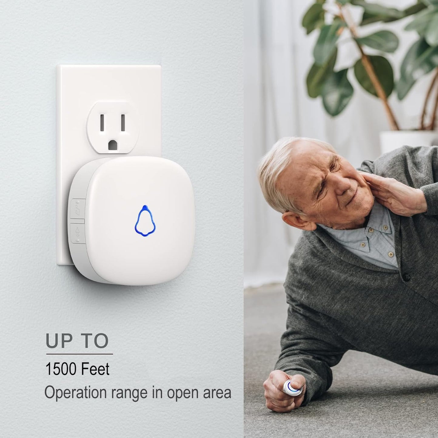 Wireless Caregiver Pager - Medical Alert System with 3 Call Buttons & Receivers for Seniors