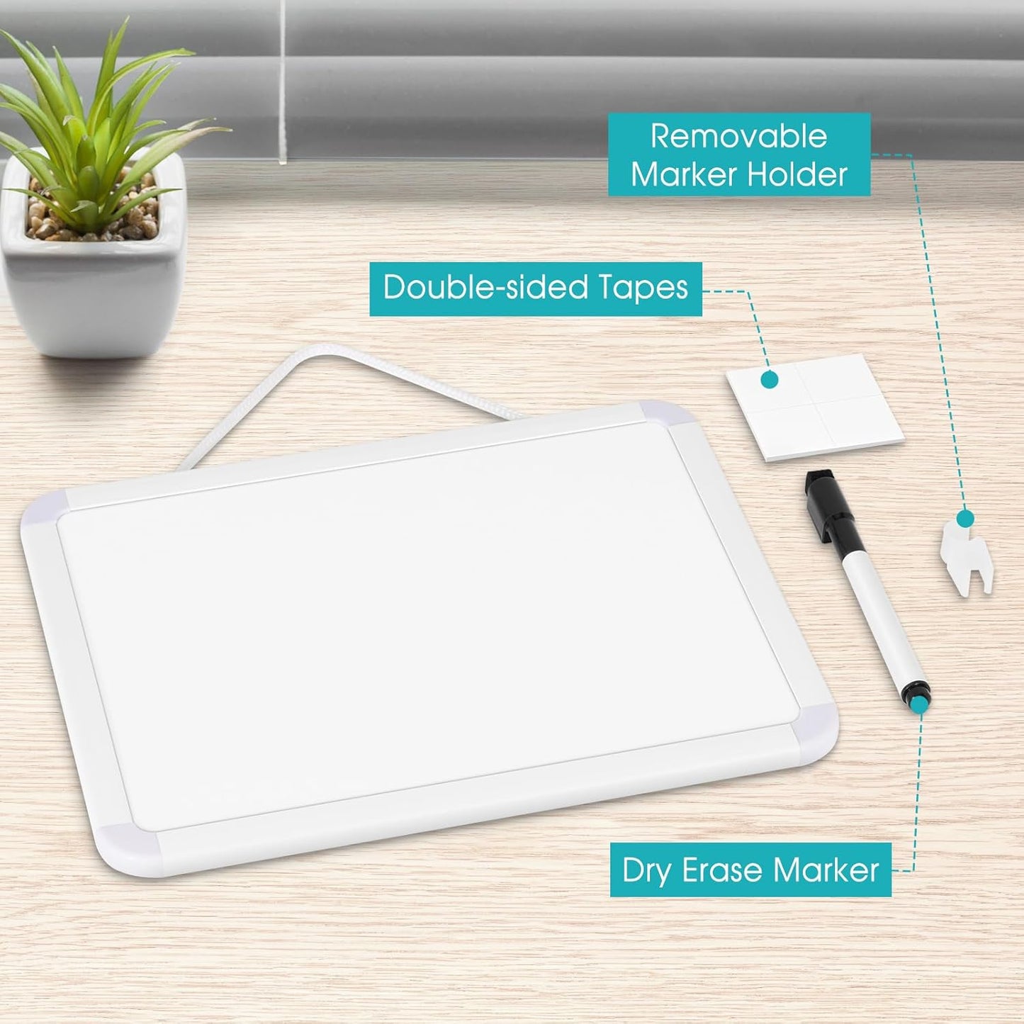 WALGLASS Magnetic Dry Erase Whiteboard - Portable 8.5" x 11" Mini Board for Home, School & Office