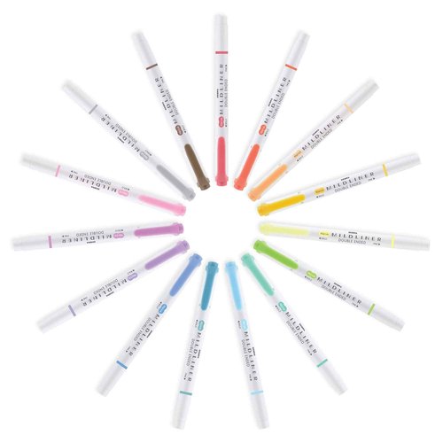 Zebra Pen Mildliner Dual-Tip Highlighters, Broad and Fine Tips, Ideal for Bible Highlighting, No Bleed, School Supplies, Teacher Supplies and Office Supplies, Mild Summer Green Ink, 12-Pack (78440upc)