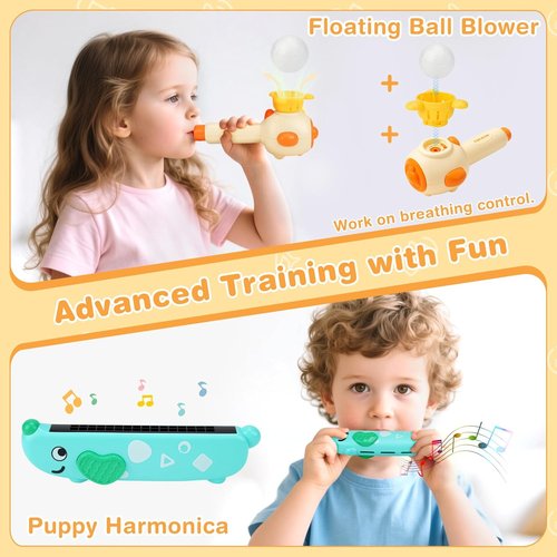 Joyreal 8-in-1 Sensory Toys - Whistle, Balloon Blower & Floating Blow Pipe for Autism | Oral Motor Therapy Tools for Kids 3+