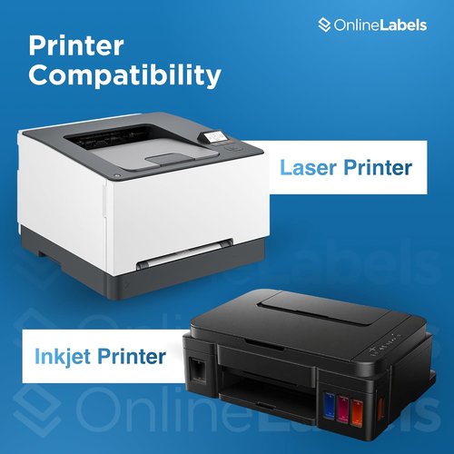 OnlineLabels Full Sheet Sticker Paper - Permanent Adhesive, White Matte - 8.5" x 11" - Compatible With Cricut & Silhouette - 25 Sheets