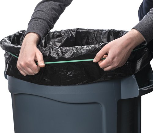 Rubber Bands for 55 Gallon Trash Cans – 6 Pack | Secure 55 Gallon Trash Bags | Heavy Duty, Durable, Stretchable, & Reusable for 55 Gal Garbage Cans