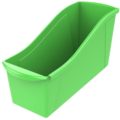 Storex Interlocking Plastic Book Bin Organizer for Home Office Classroom Blue 6-Pack 71101U06C and Green 6-Pack 71104U06C