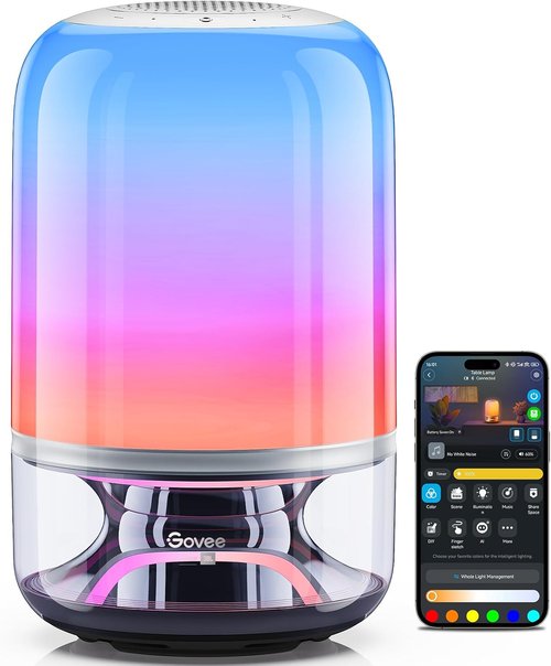 Govee Table Lamp 2 Pro - Smart Cordless Lamp with JBL Speaker | Music-Light Sync & 100+ Scene Modes