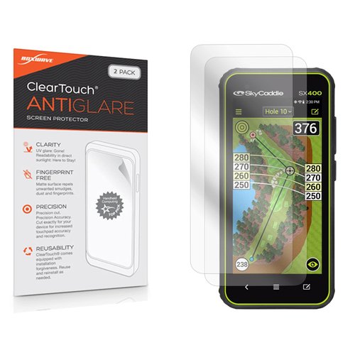 BoxWave Screen Protector Compatible with SkyCaddie SX400 - ClearTouch Anti-Glare (2-Pack), Anti-Fingerprint Matte Film Skin
