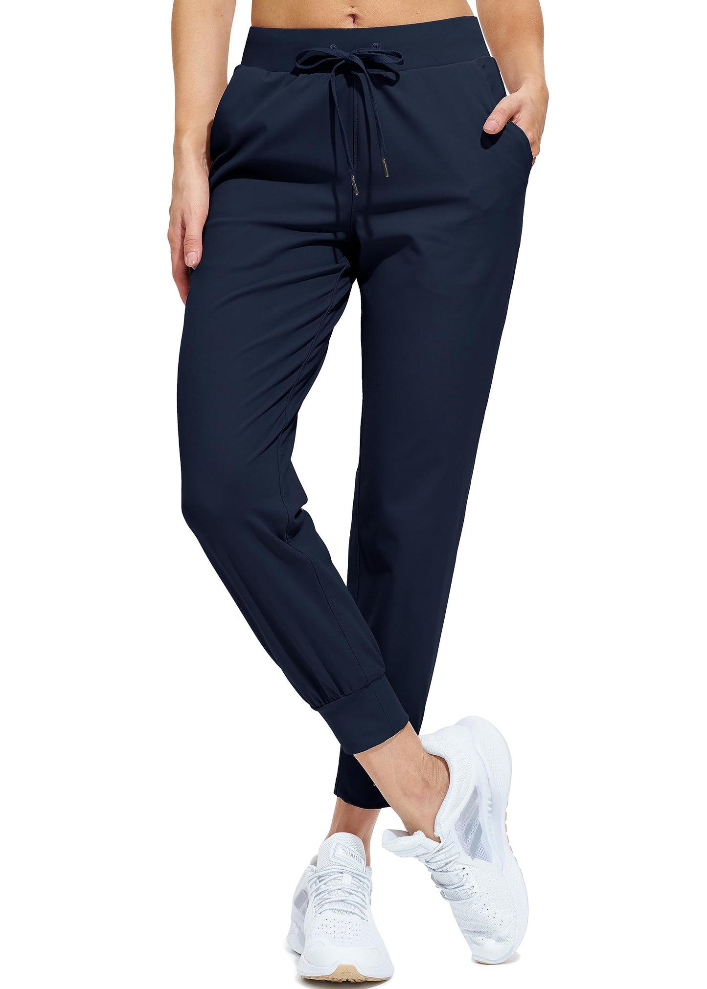 Libin Women's Joggers Pants Athletic Sweatpants with Pockets Running Tapered Casual Dance Pants for Workout,Lounge, Navy XL