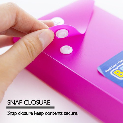 BAZIC Slider Pencil Case, Utility Storage Box Snap Closure, Bright Color Multi Purpose Organizer, 36-Pack