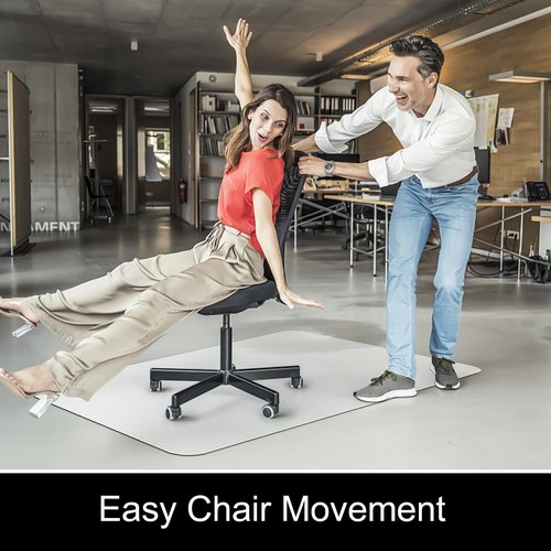 Kuyal Chair Mat for Hardwood Floor,46 x 60 inches Rectangle Desk Durable Wood/Tile Protection Mat for Rolling Chairs, Non-Studded Bottom