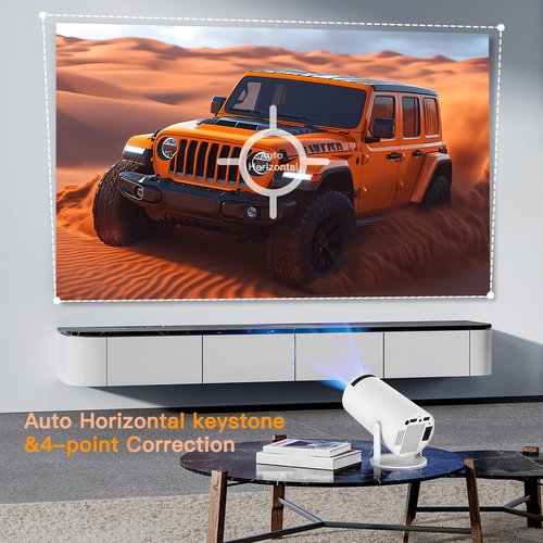 HY300PRO Mini Portable Projector - 4K 1080P Support, WiFi & Bluetooth, Android 11, 160 ANSI, 180° Keystone