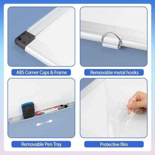 Grtard Large White Board Dry Erase, 36" x 24" Magnetic Dry Erase Boards, Hanging Magnetic Whiteboard with Marker and Magnets, Dry Erase Board for Wall, White Boards Dry Erase for School, Office, Home