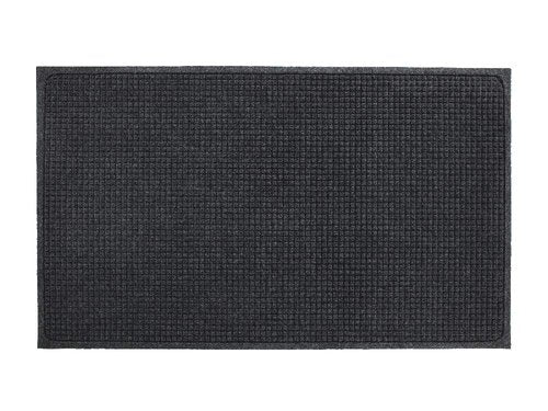 Guardian Floor Protection EG031004 EcoGuard Indoor Wiper Floor Mat, Recycled Plastic and Rubber, 3' Length, 10' Width, Charcoal
