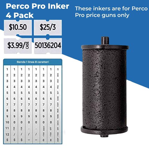 Perco White Labels - 8,000 Blank Price and Date Gun Labels for Perco 1 Line Price and Date Guns
