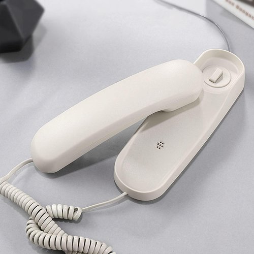 Landline Phone - Durable Corded Phone for The Office. Mini Phone uses HD Sound Chips, Making The Sound Clearer. It is Suitable for Office and Home use, and More.(White)