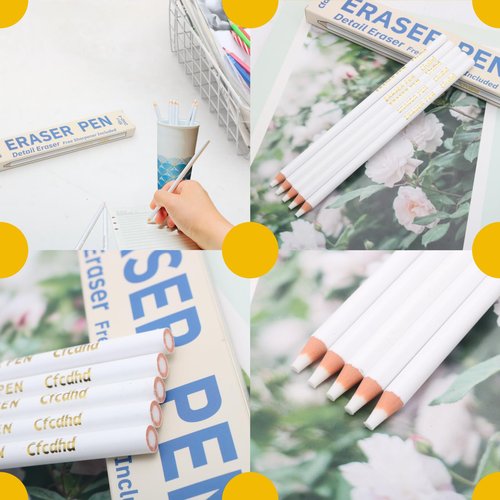 Cfcdhd Erasers 10-Pack Accurate Force Transmission Precise Eraser Pencil Erasers for Drawing Pencils Art Erasers for Artists Kids Teacher Supplies School Supplies & Office Necessities