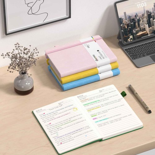 Oucaru Lined Journal Notebook, 16 Pack, 180 Pages, A5 Journals for Writing, 100 GSM Thick Paper, Small Notebooks Daily Journal for Women Men Work, Business, School, Travel Supplies