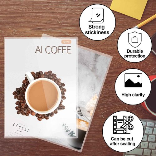 HERKKA 200 Pack Laminating Sheets, Holds 8.5" x 11" Sheets, 5 Mil, 9" x 11.5" Lamination Sheet Paper & HERKKA 100 Laminating Sheets, Hold 11" x 17" Sheet, 5 Mil, 11.5" x 17.5" Lamination Sheet Paper