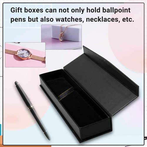 Olutacot 84 Pcs Pen Gift Boxes Empty Black Ballpoint Pen Gift Box with Cushion Pen Jewelry Display Box Empty Present Collection Cases for Birthday Souvenir Business Gifting Office Supplies
