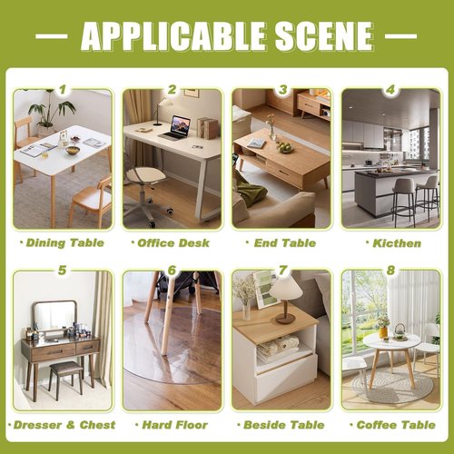 OstepDecor Clear Table Cover Protector 40 x 90 Inch, 2mm Thick Plastic Table Cover, Table Protector for Dining Room Table, Waterproof & Wipe Clean Desk Mat Pad for Kitchen Wood Tabletop