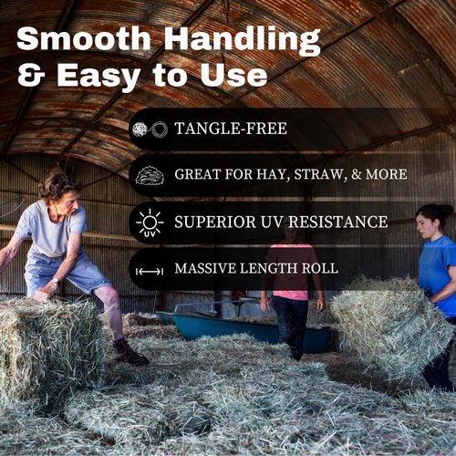 Bridon MAX® Baler Twine WR210 x 6,500' – Orange Premium Strength Agricultural Twine – Made in USA – Single Spool for Large Square Bales