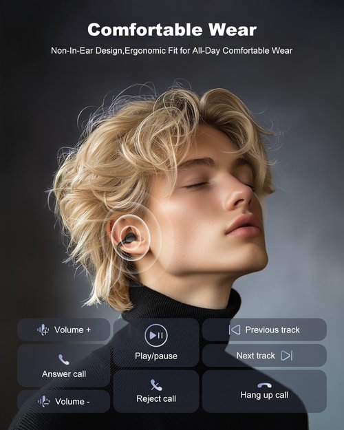 Ai Translation Earbuds Real Time, 163 Languages & Accents Translator Earbuds, 3-in-1 Open Ear Translation Headphones for Travel Learning, Spanish/English Audífonos Traductores, iOS/Android Compatible