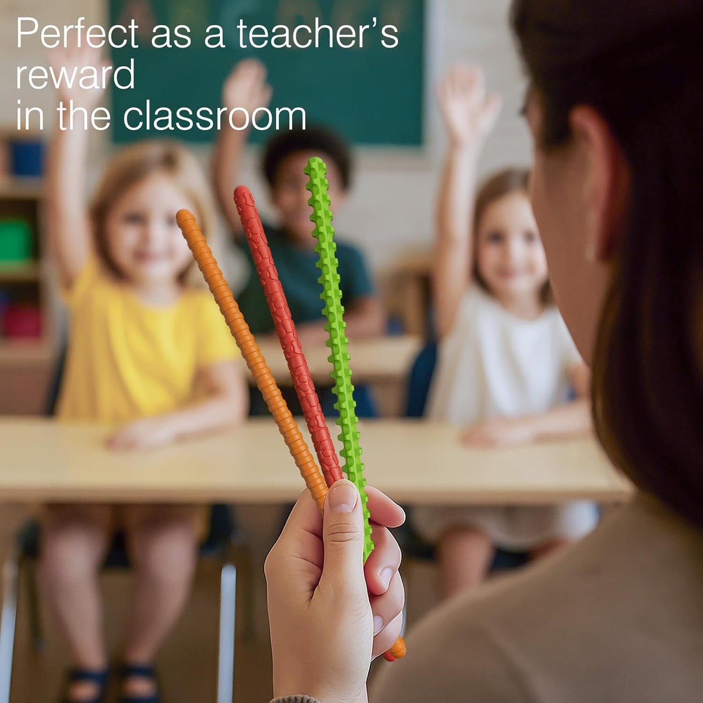 Skiennix Flexible Sensory Fidget Sticks - 6PCS Stress Relief Toys for Kids & Teens | Travel Essentials