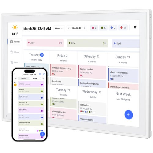 Digital Calendar, 10.1inch Smart WiFi Electronic Calendar&Chore Chart, IPS Touch Screen HD Display for Family Schedules, Share Moments Instantly from Anywhere Digital Calendar 10.1