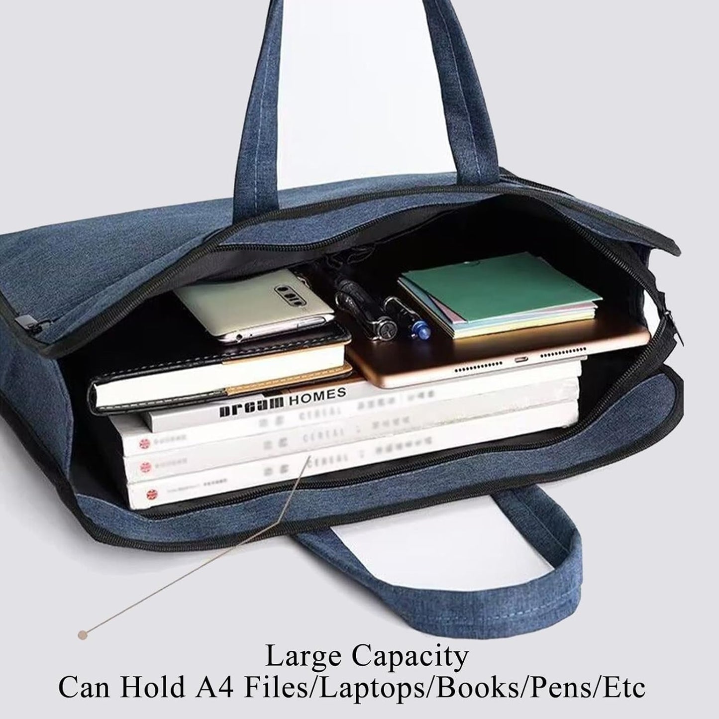 Skiennix Document Bag - Portable Waterproof Zippered Office Organizer for Laptop & Files | Carrying Pouch