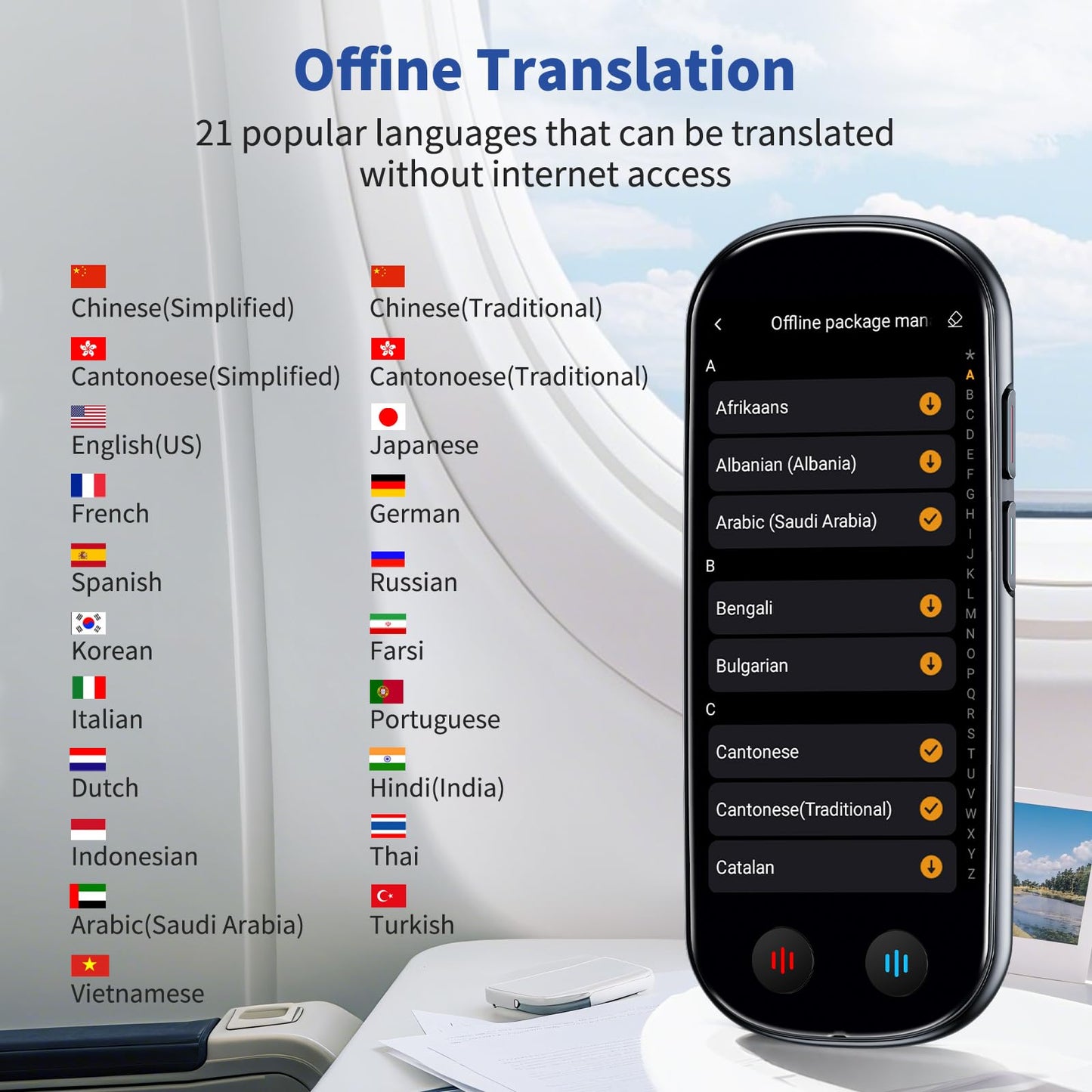 Language Translator Device No WiFi Needed, Upgraded ChatGPT Ai Translator, 150+ Languages Instant Two Way Translator Device, Offline/Recording/Photo/Voice Translation Real Time for Business Learning