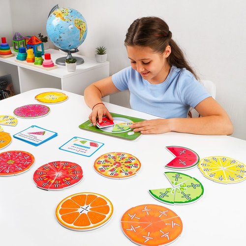 Simply Magic 112 PCS Yummy Magnetic Fractions - Engaging Classroom Math Manipulatives for Grades 2-5