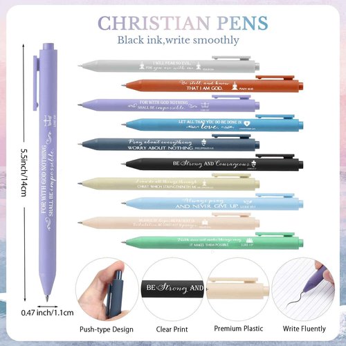 Resurhang 30 Sets / 60 Pcs Christian Christmas Gifts Bulk for Women Christian Notebooks with Bible Verse Pens Prayer Journals Religious Notepad Church Gifts for Men Sunday School Bible Study Supplies