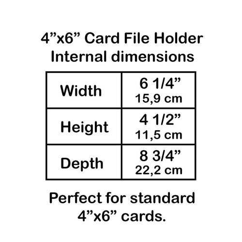 Acrimet 4 x 6 Card File Holder Organizer Box Metal Base Heavy Duty (AZ Index Cards and Divider Included) (Gray Color with Clear Crystal Plastic Lid Cover)