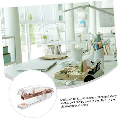 Holibanna 1Pc Transparent Stapler Simple Office Supply for Binding Lightweight Compact Book Binding Tool for School Home and Travel Elegant Design