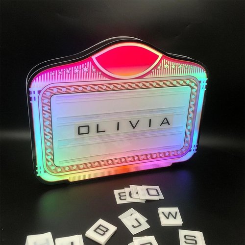 NOLLAM LED Club Bottle Presenter, Color Letter Billboard,Hand Holding Luminous LED Presenter,Happy Birthday,Changeable Letters VIP Service for Club Party Bar