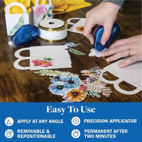 MakersLife Double Sided Adhesive Tape for Crafts. Repositionable DOTS. 8 Pack