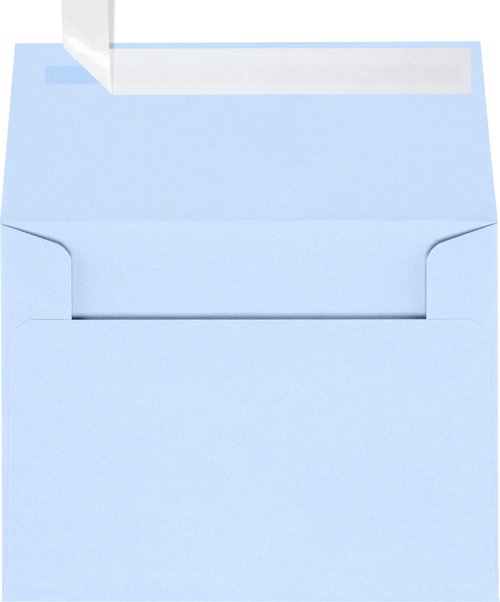 LUXPaper A2 Invitation Envelopes | Peel & Press | 4 3/8" x 5 3/4" | Baby Blue | 80lb. Text | 250 Qty